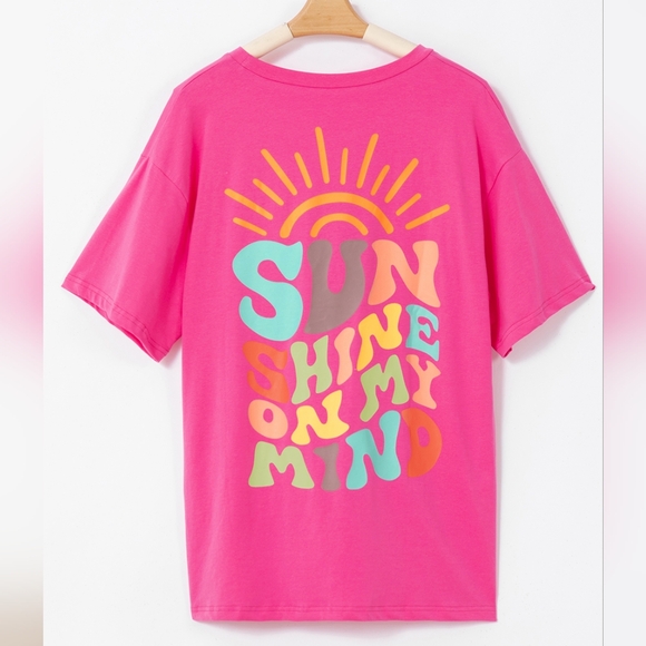 Sunshine Graphic T-Shirt - Aqua - Picture 6 of 6